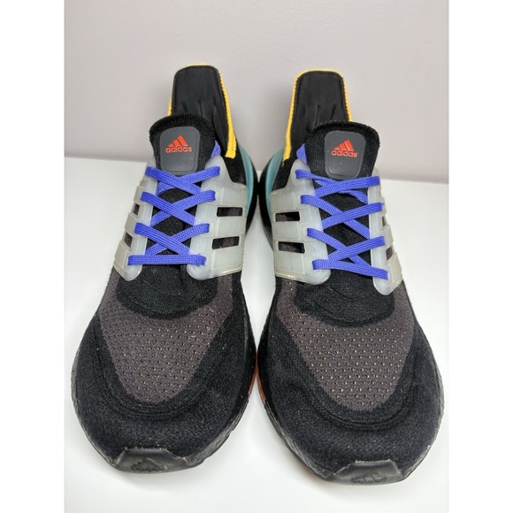 Adidas Ultraboost 21 Running Athletic Shoes Sneakers Black Blue Mens - Size 8 main image 10